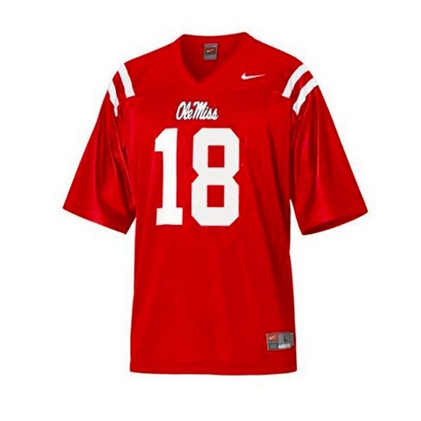 Ole Miss Rebels Men's NCAA Archie Manning #18 Red College Football Jersey RXT7449CH